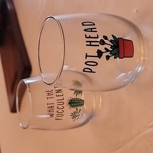 Funny stemless wine glasses